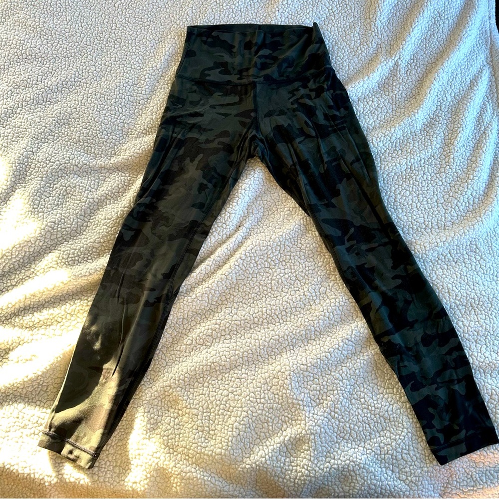Green Camo Lululemon Leggings